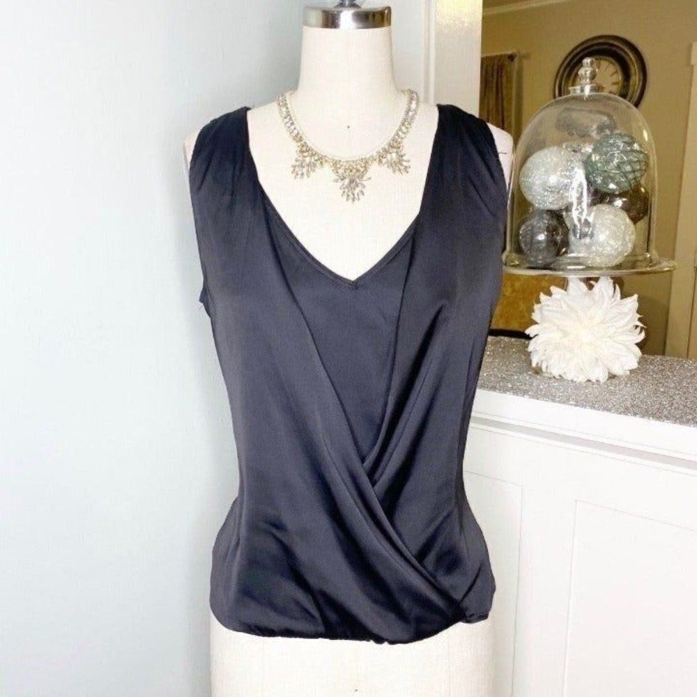 White House Black Market Drape Front Blouse XS - Picture 2 of 8